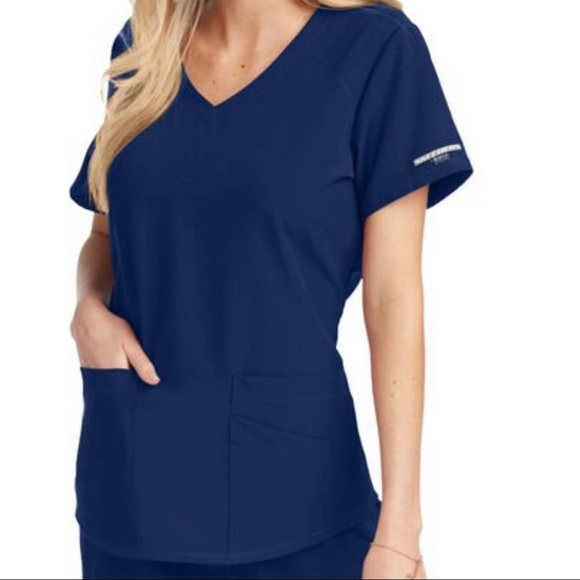 Skechers Women's Vitality V-Neck Solid Scrub Top - Picture 1 of 2